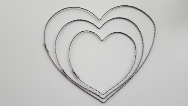 Metalen hart, 15 cm